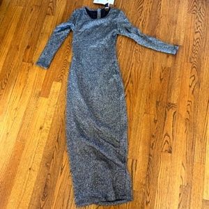 MIDI METALLIC SILVER DRESS